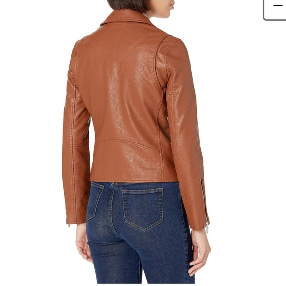 BLANK NYC Vegan leather moto jacket redwood NWT Small - Picture 6 of 6